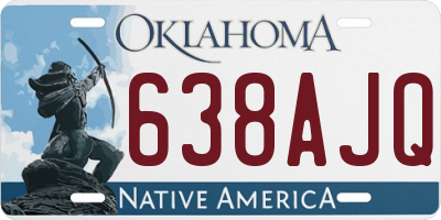 OK license plate 638AJQ
