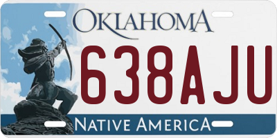 OK license plate 638AJU