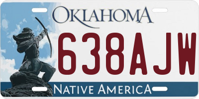 OK license plate 638AJW