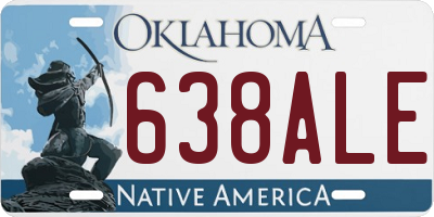 OK license plate 638ALE