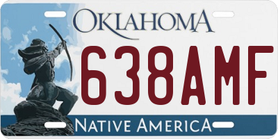 OK license plate 638AMF