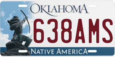 OK license plate 638AMS