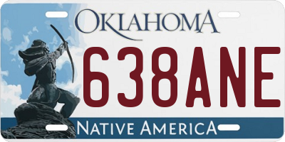 OK license plate 638ANE