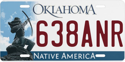OK license plate 638ANR