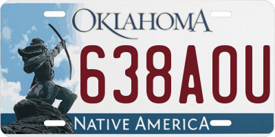 OK license plate 638AOU
