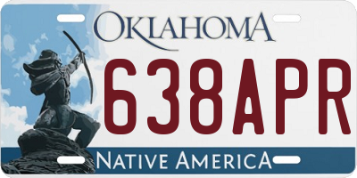 OK license plate 638APR