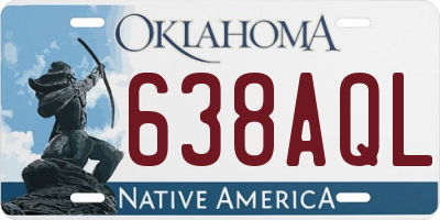 OK license plate 638AQL