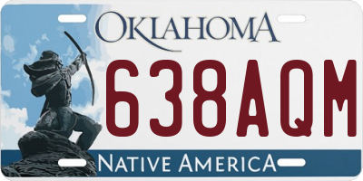 OK license plate 638AQM