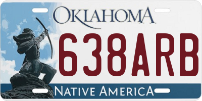 OK license plate 638ARB
