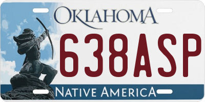 OK license plate 638ASP