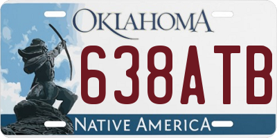 OK license plate 638ATB