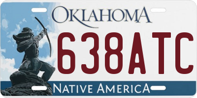OK license plate 638ATC