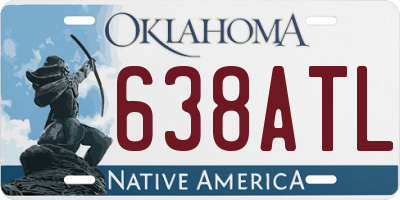 OK license plate 638ATL