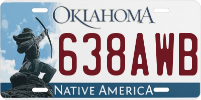 OK license plate 638AWB