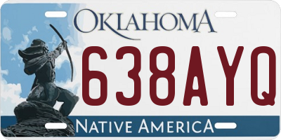 OK license plate 638AYQ