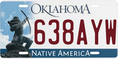 OK license plate 638AYW