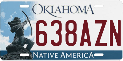OK license plate 638AZN