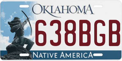 OK license plate 638BGB
