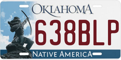 OK license plate 638BLP