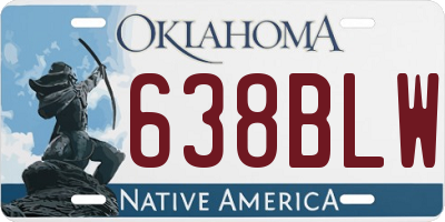 OK license plate 638BLW