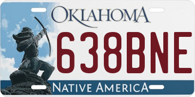 OK license plate 638BNE