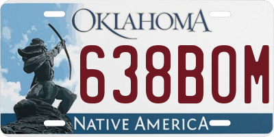OK license plate 638BOM