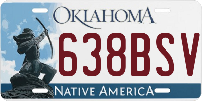 OK license plate 638BSV