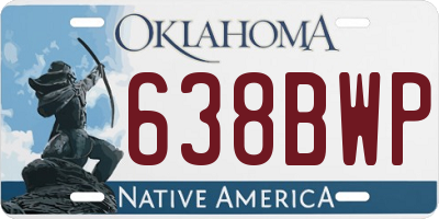 OK license plate 638BWP