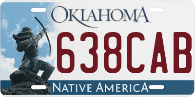OK license plate 638CAB