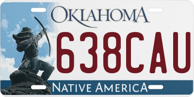 OK license plate 638CAU