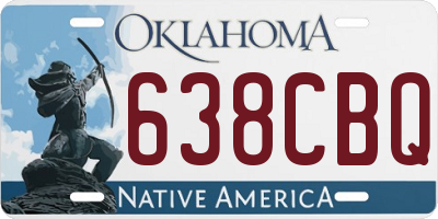 OK license plate 638CBQ