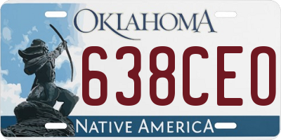 OK license plate 638CEO