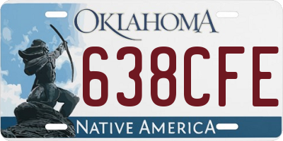 OK license plate 638CFE