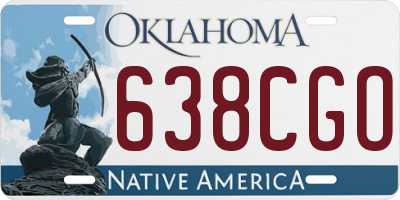OK license plate 638CGO