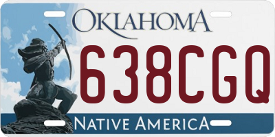 OK license plate 638CGQ