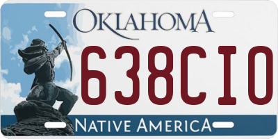 OK license plate 638CIO
