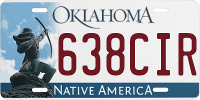 OK license plate 638CIR