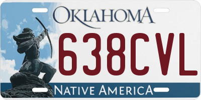 OK license plate 638CVL