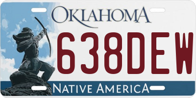OK license plate 638DEW