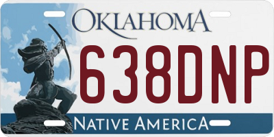 OK license plate 638DNP