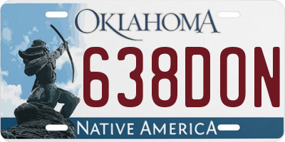 OK license plate 638DON