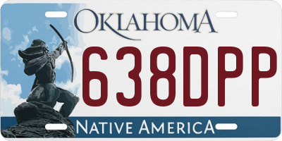 OK license plate 638DPP