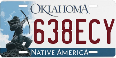 OK license plate 638ECY