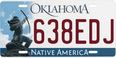 OK license plate 638EDJ