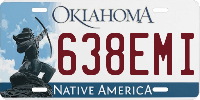 OK license plate 638EMI