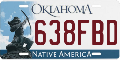 OK license plate 638FBD