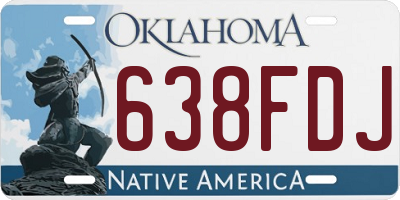 OK license plate 638FDJ