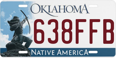 OK license plate 638FFB