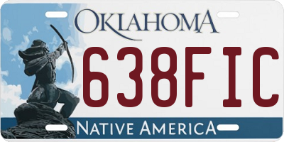 OK license plate 638FIC