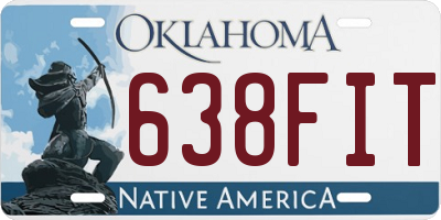 OK license plate 638FIT